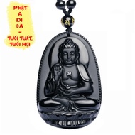 Black Amitabha Buddha Face Necklace - Buddha Buddha destiny