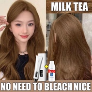 Hair Color No need to bleach hair dye Plant essence does not stimulate the scalp（Mint brown,Natural 