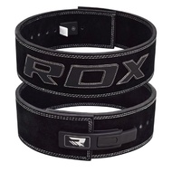 [英國 RDX] 10mm全真⽜⽪健⾝快扣腰帶(重訓/舉重適用)-黑-XS