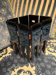 🕋🚦林櫃🚦🕋早期漆器木胎桌上型小屏風