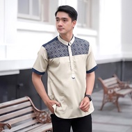 Vintage Aztec Tribal Pattern Polo Shirts for Men Dark Blue Bohemian Geometric Printed Stand Collar S
