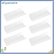 AKIYAMAMIO 6pcs Acrylic Record Shelf, Floating Shelves Space Saving Wall Mounted Record Holder, Musi