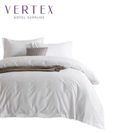 Vertex Plain White Hotel Duvet Cover (King Size)