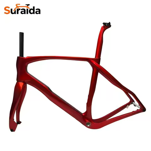 Suraida GREVIL Aero T1100 UD Carbon Fiber Gravel Frame 700x45c Disc Brake Custom Colors Cyclecross B