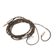 Myhome-sg MMCX Earphone Cable 3.5mm Plug Silver Plated Copper Core Earbuds Upgrade Wire for Sennheis