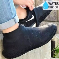 Shoe Cover Silicone Waterproof Black Rain Boots Cover Outdoor Non-slip Rubber Overshoes Unisex