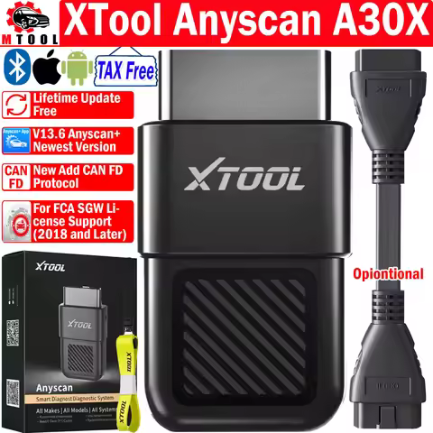 XTOOL A30X Bluetooth Car Diagnostic Tool 26+ Reset Service Code Reader Diagnostic SGW For FCA with S