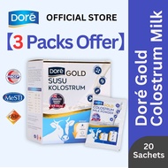 【3 Packs Offer】Doré Gold Colostrum Milk Powder Forte Prebiotics Probiotics DHA Lutein, Omega 3, Omeg