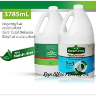 Green Cross Isopropyl Ethyl Alcohol w/ Moisturizer 3785ml 1 Gallon GreenCross 5in1 Total defense 70