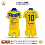 Baju Jersey Custom Bola Futsal KANCIL BBK 2023-2024 Terbaru Full Printing Premium Gratis Nama Ready