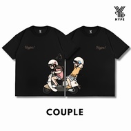 HYPE Couple Riding T-Shirt Motorcyclea - Unisex Couple T-Shirt Bucin