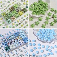 (LINK 1) Ceramic beads with many cute green shapes, handmade beads for bracelets, beads, handbags...