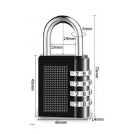 Sturdy 4-digit mini digital lock, mini travel lock, suitcase digital lock, password lock, 4-digit pa