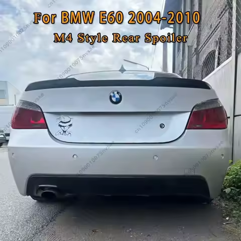 M4 Style Car Rear Spoiler Cap For BMW E60 520i 530i 535i 540i 550i M5 2004-2010 Rear Trunk Roof Boot