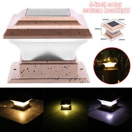 COD Solar Waterproof Post Lights LED Solar Lights Outdoor Post Cap Lights Outdoor Column Headlight P