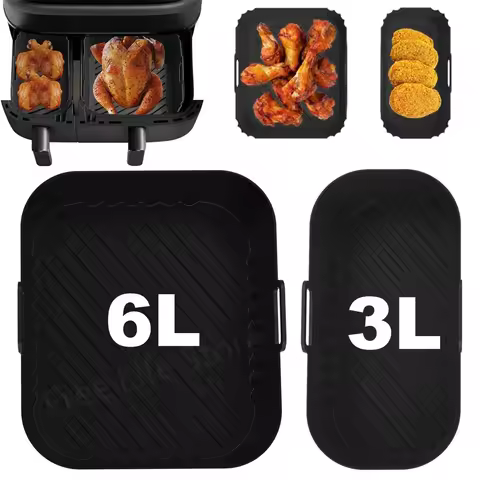 Air Fryer Mold for Philips 3000 Series Dual Basket Reusable Silicone Air Fryer Liner for Philips NA3