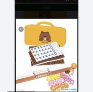 二手 可愛line brown公仔台灣麻雀 麻將 籌碼 牌尺 圖案字體特別 佐敦交收 圖片為參考圖
