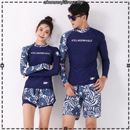 two piece set swimming suit woman man Couple swimsuit woman men Beachwear swimwear women long sleeve