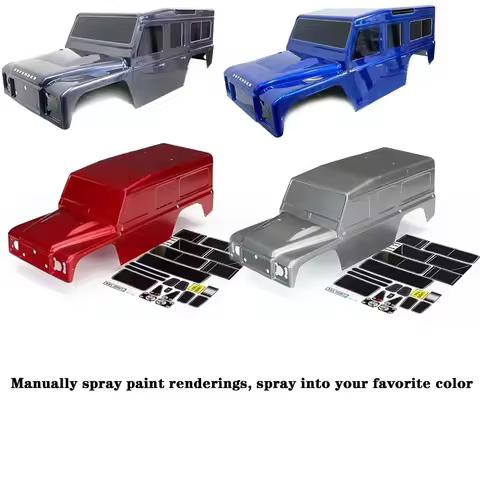 324Mm Wheelbase D110 Clear Body Shell Kit For 1/10 RC Crawler Car Trxs TRX4 TRX-4 Upgrades Parts Acc