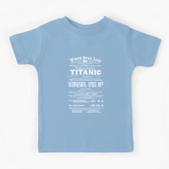 Titanic Sinking Vintage Poster Cruise Ship Atlantic Ocean Voyage Kids T-Shirt - Unisex #532