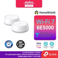 TP-Link DECO BE25 BE5000 WiFi 7 Whole Home AI-Driven Mesh WiFi Router with Homeshield