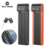 WEST BIKING Portable Foldable Anti-theft Lock MTB Road Security Scooter Electric E-Bike Cycling Bicy