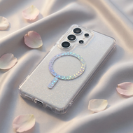 Sparkling Star Transparent Magnetic Phone Case for Samsung S26U S26P S26 S25U S25P S25Edge S24U S24P