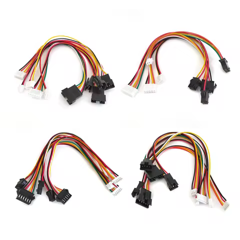 5PCS SM 2.54mm to PH2.0/XH2.54 Plug Socket 2P/3P/4P/5P/6P male Female Conversion Cable 20cm 26AWG Ex