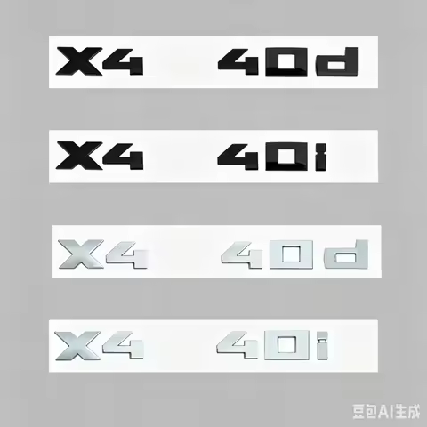 Chrome Black 3D Numbers M X4M40i X4M40d X4M50d X4 M40d M40i ABS Emblem for BMW X4 Series F26 G02 Car