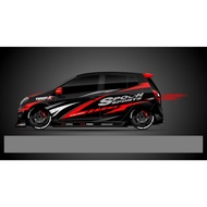 cutting sticker striping mobil sporty jazz ayla agya yaris brio spoon sport premium