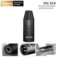 Boya 35c-xlr 3.5 มม.(TRS) อะแดปเตอร์ไมโครโฟนมินิแจ็คตัวเมียเป็นตัวเชื่อมต่อ XLR ตัวผู้ 3 ขา