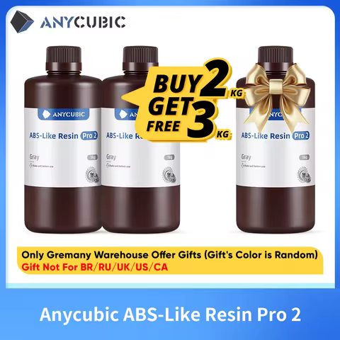 ANYCUBIC ABS-Like Pro 2 3D Printer Resin Hardness and Toughness 405nm UV-Curing Photopolymer UV Resi