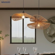 Pendant Light Retro Restaurant Dining Light Hemp Nordic Dining Table Lamp D96F