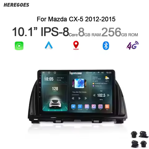Carplay 10.1" 8G+128G Android 13.0 Car Radio For Mazda CX-5 CX5 2012 2013 2014 2015 4G LTE GPS Stere