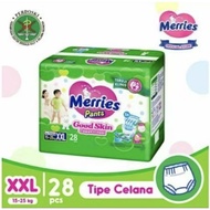 MERRIES Baby Diapers Pants Type XXL 28 - Meris - Merries Pants