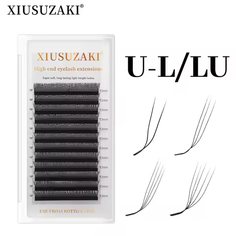 XIUSUZAKI L/LU/M Curl U-Shaped YY 3D 4D 5D W Eyelash Extensions U/W Lashes Extension Mink Premade Vo