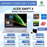 HOT PROMO! ACER SWIFT X SFX14 NVIDIA GTX1650 4GB RYZEN 5-5500u 8GB