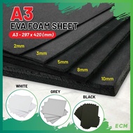 [EVA FOAM] A3 SIZE QUALITY EVA FOAM (2MM - 12MM THK) MEDIUM DENSITY EVA FOAM SHEET / MULTI  PURPOSE 