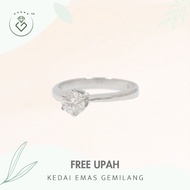 [Kedai Emas Gemilang] 2002113 {YS} 0.40Ct Diamond White Gold Ring (11037164) (14) (3.23G) [750 Gold]
