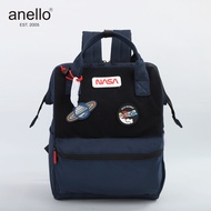 แบบใหม่ anello x NASA กระเป๋าเป้แฟชั่น สติ๊กเกอร์ตีนตุ๊กแก ช่องเยอะใส่ของได้เยอะ ใส่โน๊ตบุ๊คได้ ผ้าก