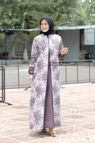 Promo Baju Gamis Batik Wanita Dewasa Jumbo Modern Terbaru Kombinasi
