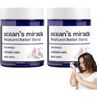 Oceans Miracles Eczemas Relief Cream, 2 Pack Skin Soothing Moisturizing Ointment, Eczemas Healing Na