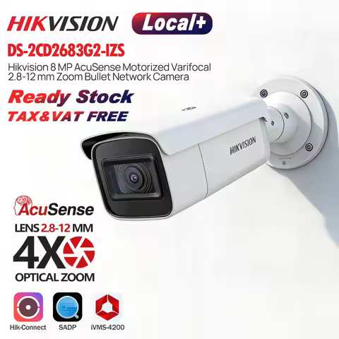 HIKVISION LOCAL+ DS-2CD2683G2-IZS 8MP 4K AcuSense 4X ZOOM POE IP Camera Human/Vehicle Detect H.265+ 