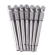 7Pcs 75mm T8 T10 T15 T20 T25 T27 T30 Torx Magnetic Hole Screwdriver Bits Set