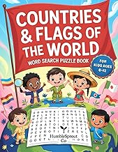 Countries & Flags of the World Word Search Puzzle Book for Kids Ages 6–12: Word Search Puzzles About