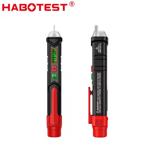 HABOTEST Non Contact Voltage Tester Pen Sound Light Alarm Dual Sensitivity AC12-1000V Live Neutral D