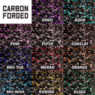 Promo Carbon Forged Lembaran Termurah 50x25cm Anti Air Banyak Warna karbon forget Carbon Kevlar Skotlet