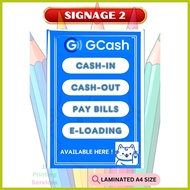 ✰ ❉ ➥ Gcash Cash-in Cash-out Rates Signages