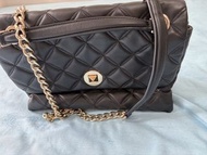 Kate Spade 黑色菱格鏈條手袋