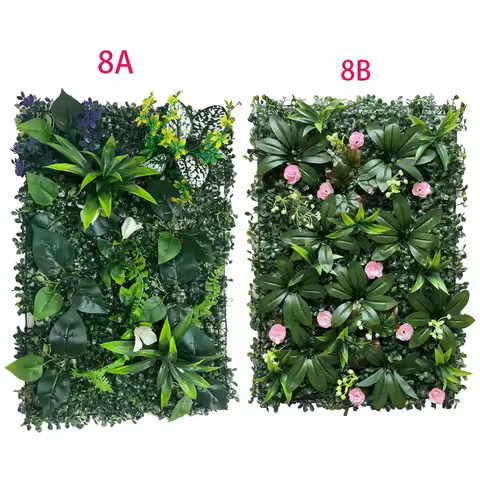 Green Plant Wall Panels Artificial Plant Wall Decoration Biological Plant Wall for Outdoor Garden We